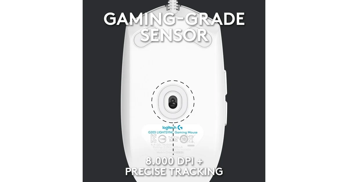 SOURIS LOGITECH G203 LIGHTSYNC BLANC (6/8)