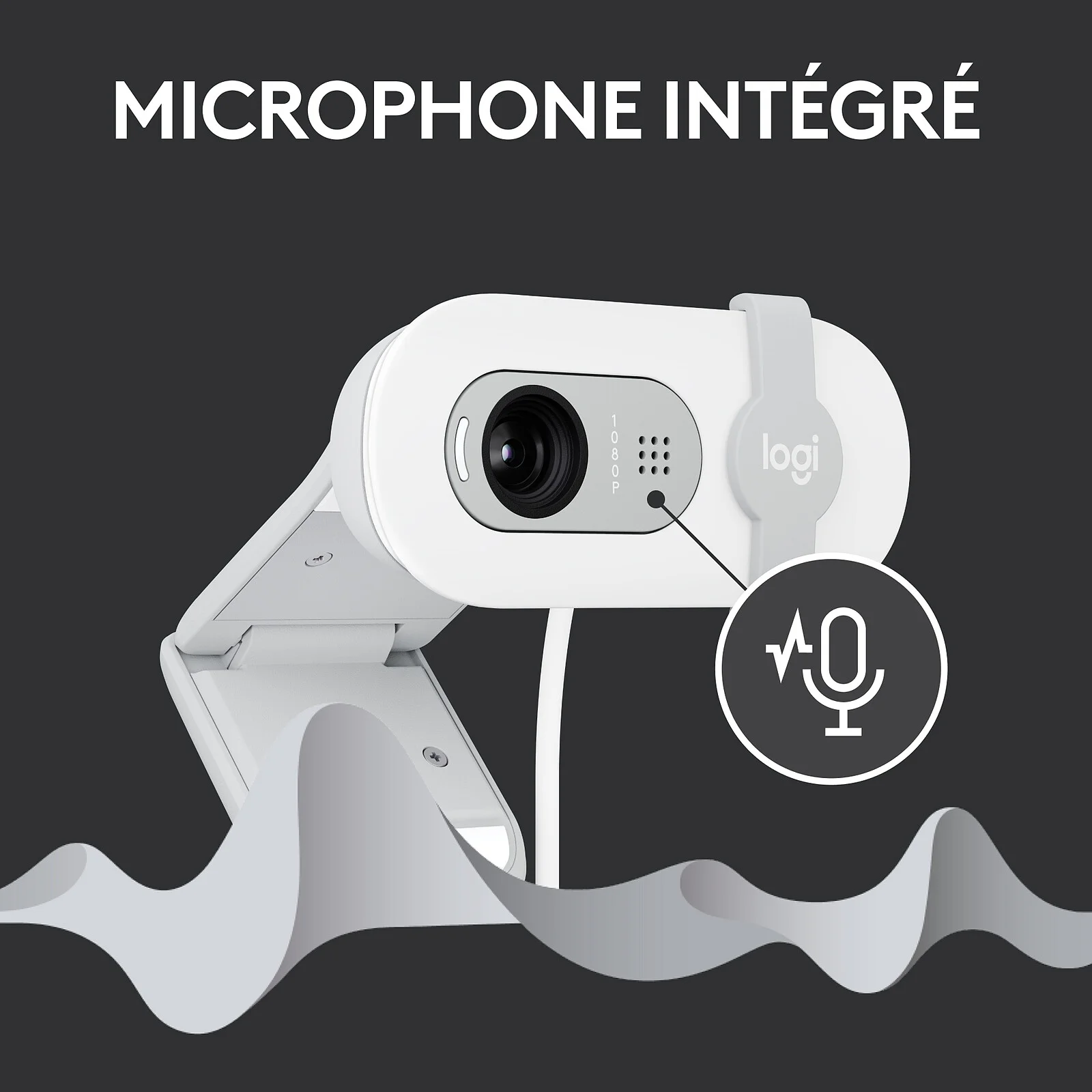 WEBCAM LOGITECH BRIO 100 BLANC (2/5)
