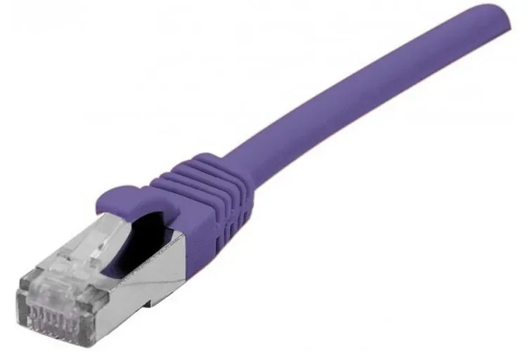 CABLE RESEAU CAT6a MAUVE 1M