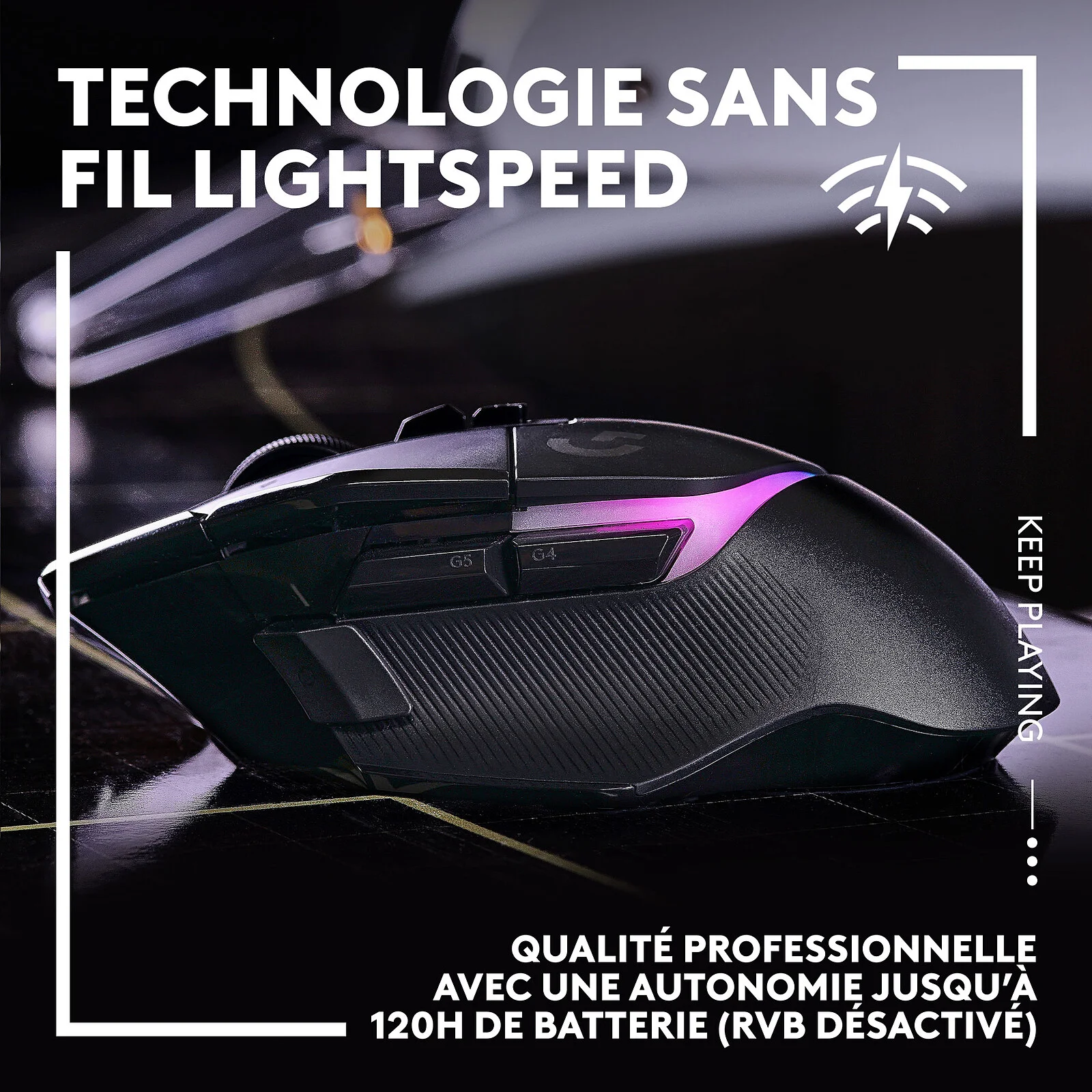 SOURIS LOGITECH G502 X PLUS BLACK LIGHTFORCE (3/5)