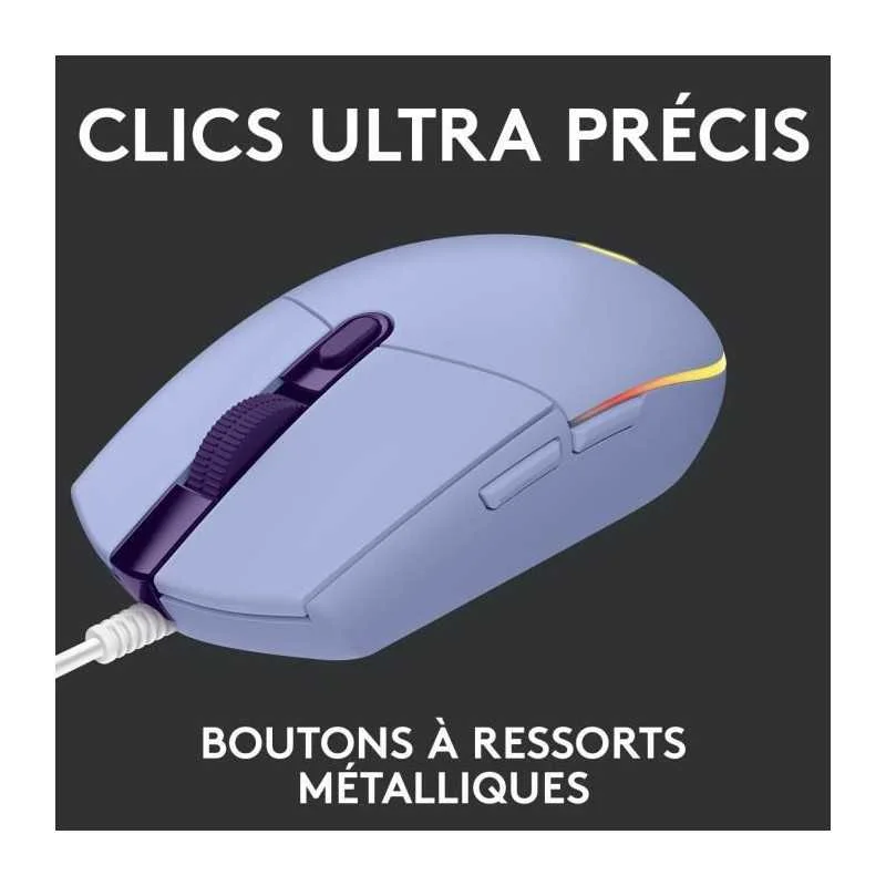 SOURIS LOGITECH G203 LILAS (7/8)