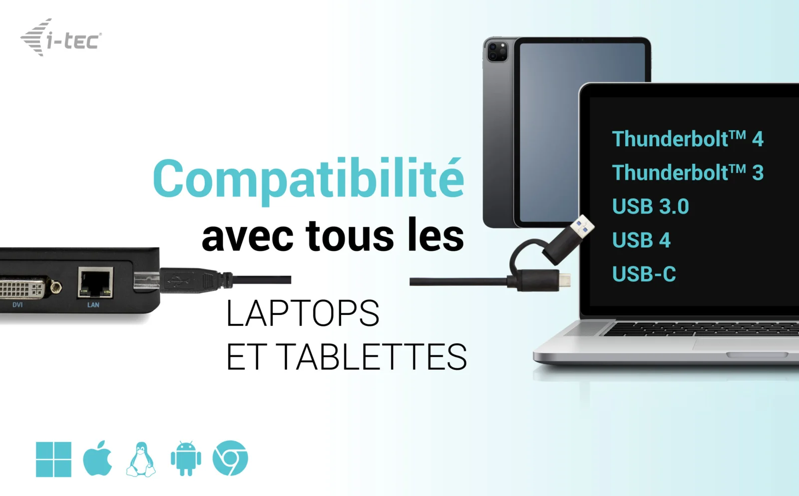DOCK USB3/USBC 2 ECRANS I-TEC (4/6)
