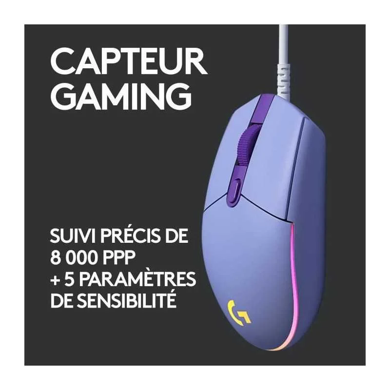 SOURIS LOGITECH G203 LILAS (5/8)