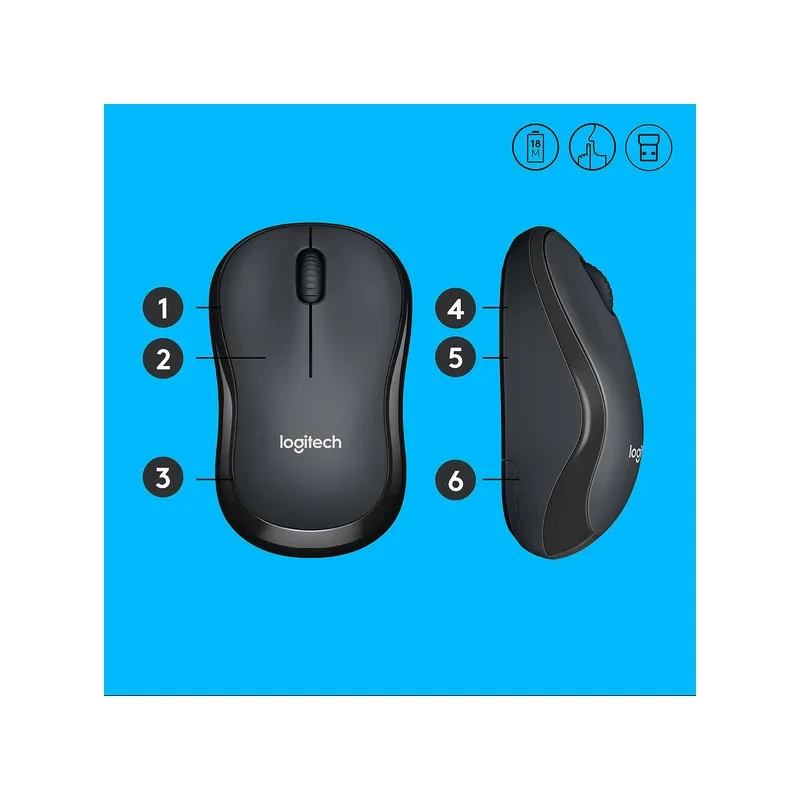 SOURIS LOGITECH M220 SSFIL NOIR (7/7)