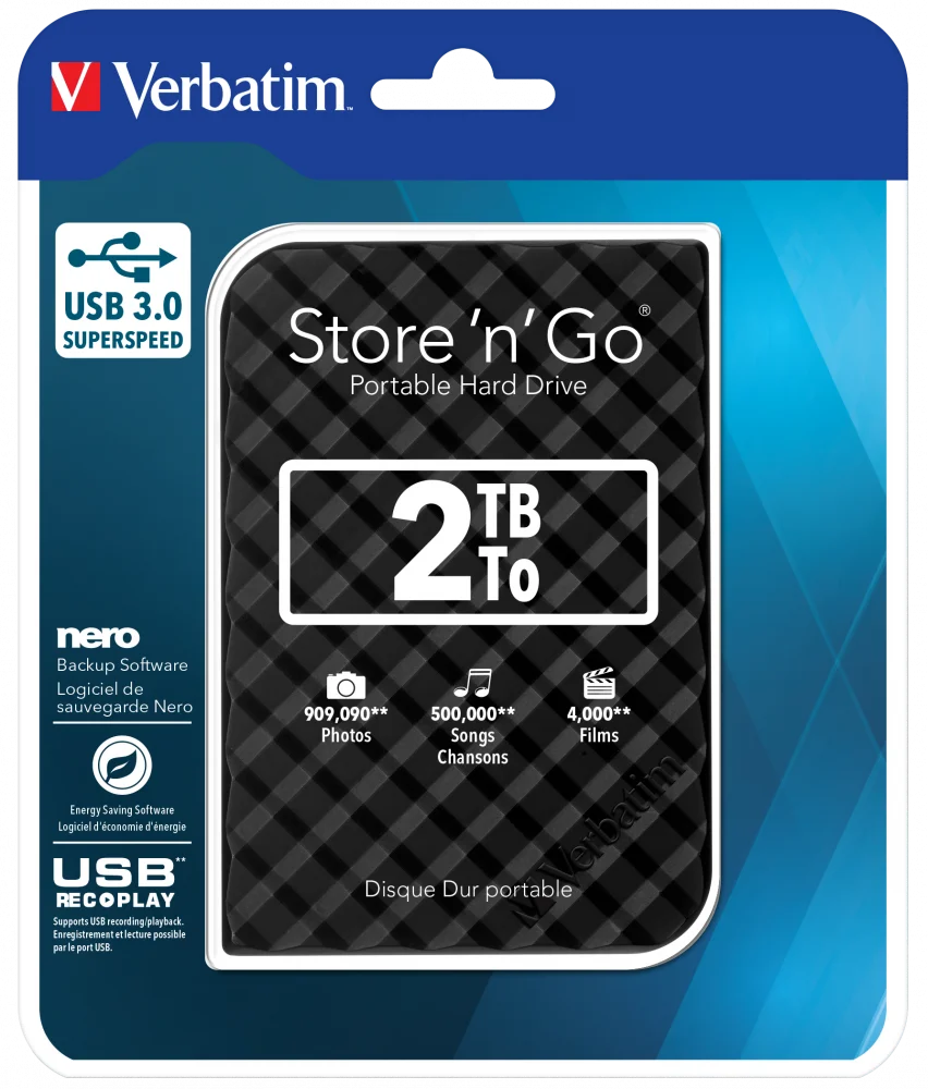 DISQUE SUR EXT VERBATIM 3.0 2To (3/6)