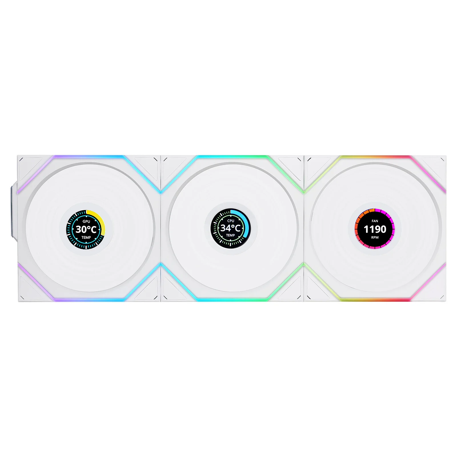 KIT VENTILO LIAN LI UNI FAN SL WI LCD 12CM BL (1/1)