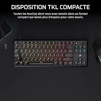 CLAVIER CORSAIR K70 TKL NOIRE MLX RED (6/6)