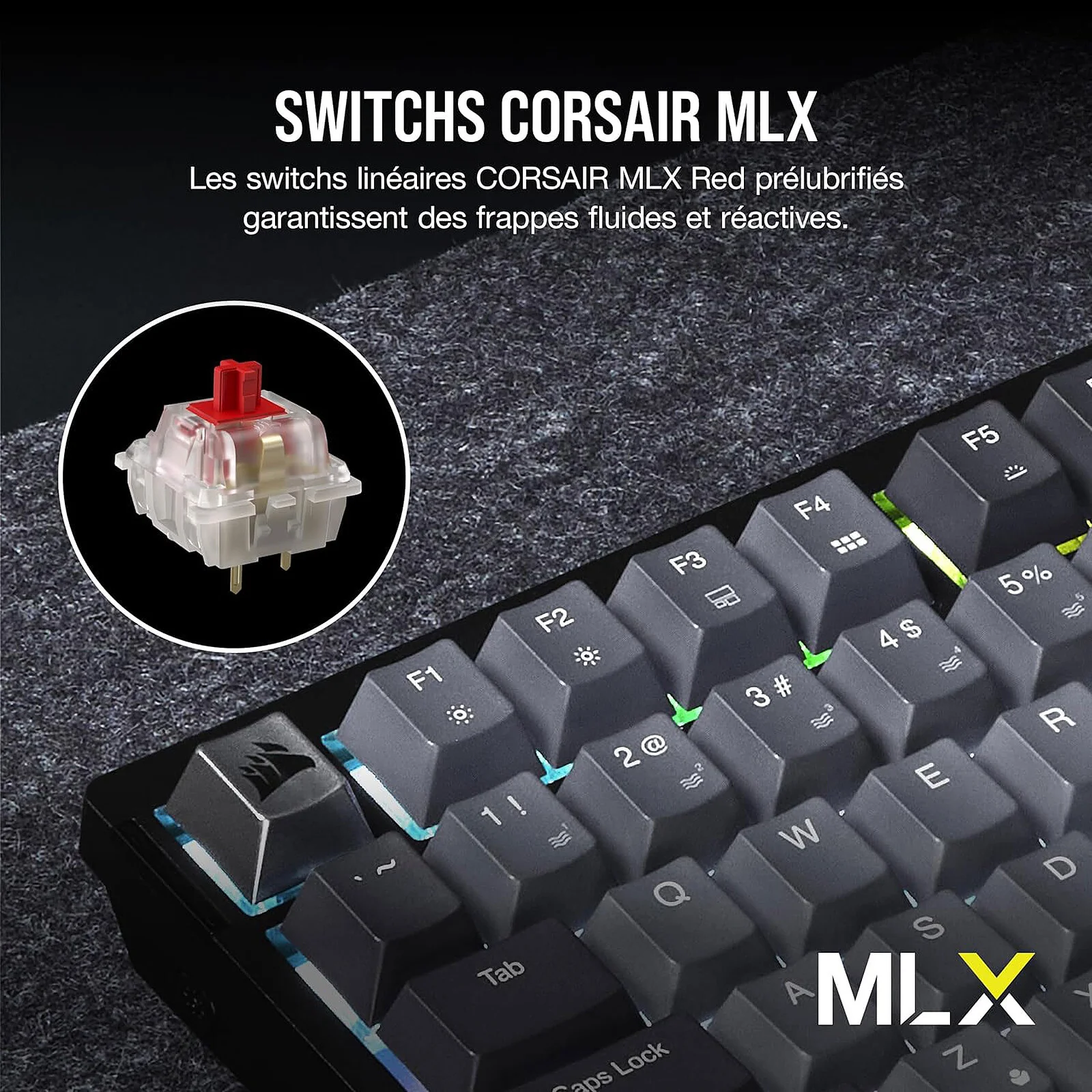 CLAVIER CORSAIR K65 PLUS WIRELESS RGB MECANIQUE (5/5)
