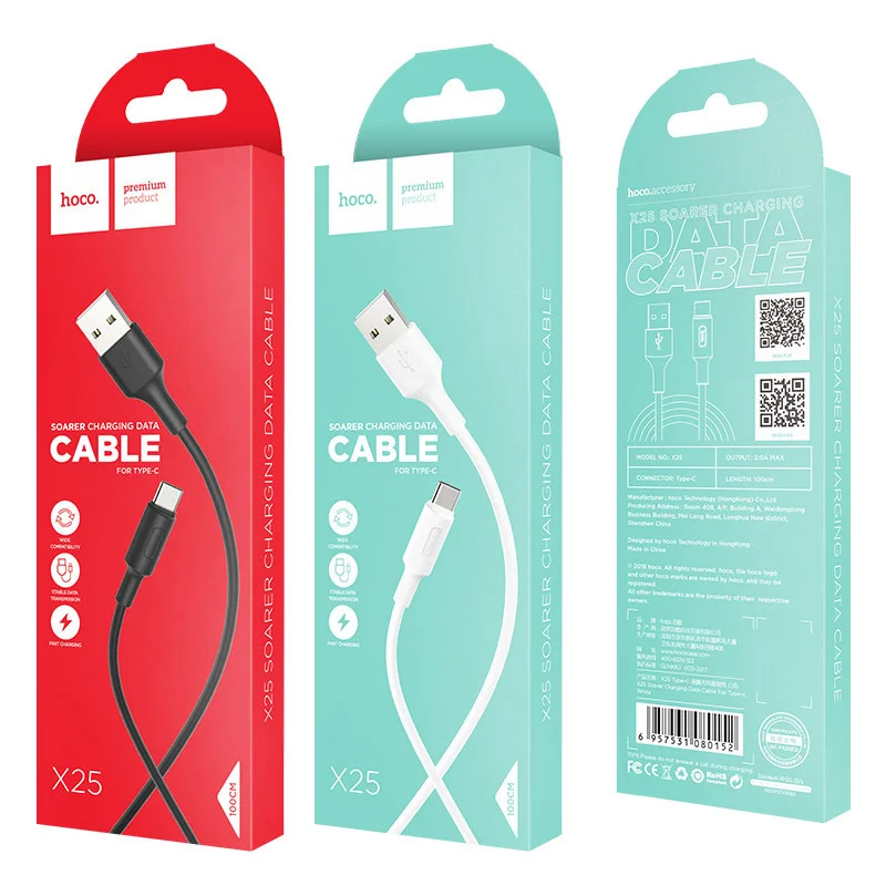 CABLE X25 TYPE-C HOCO NOIR (2/4)