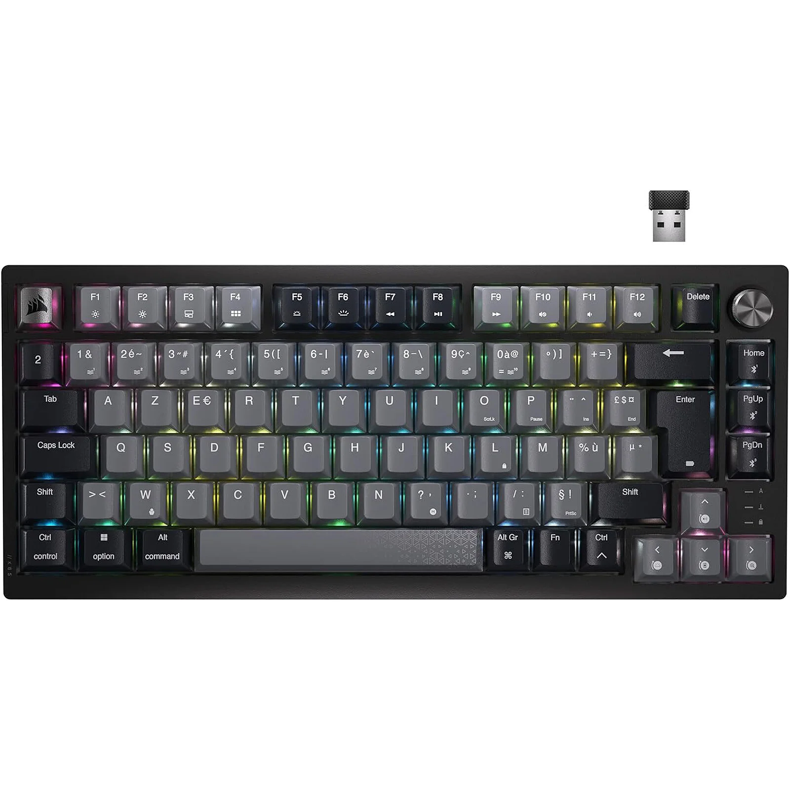 CLAVIER CORSAIR K65 PLUS WIRELESS RGB MECANIQUE
