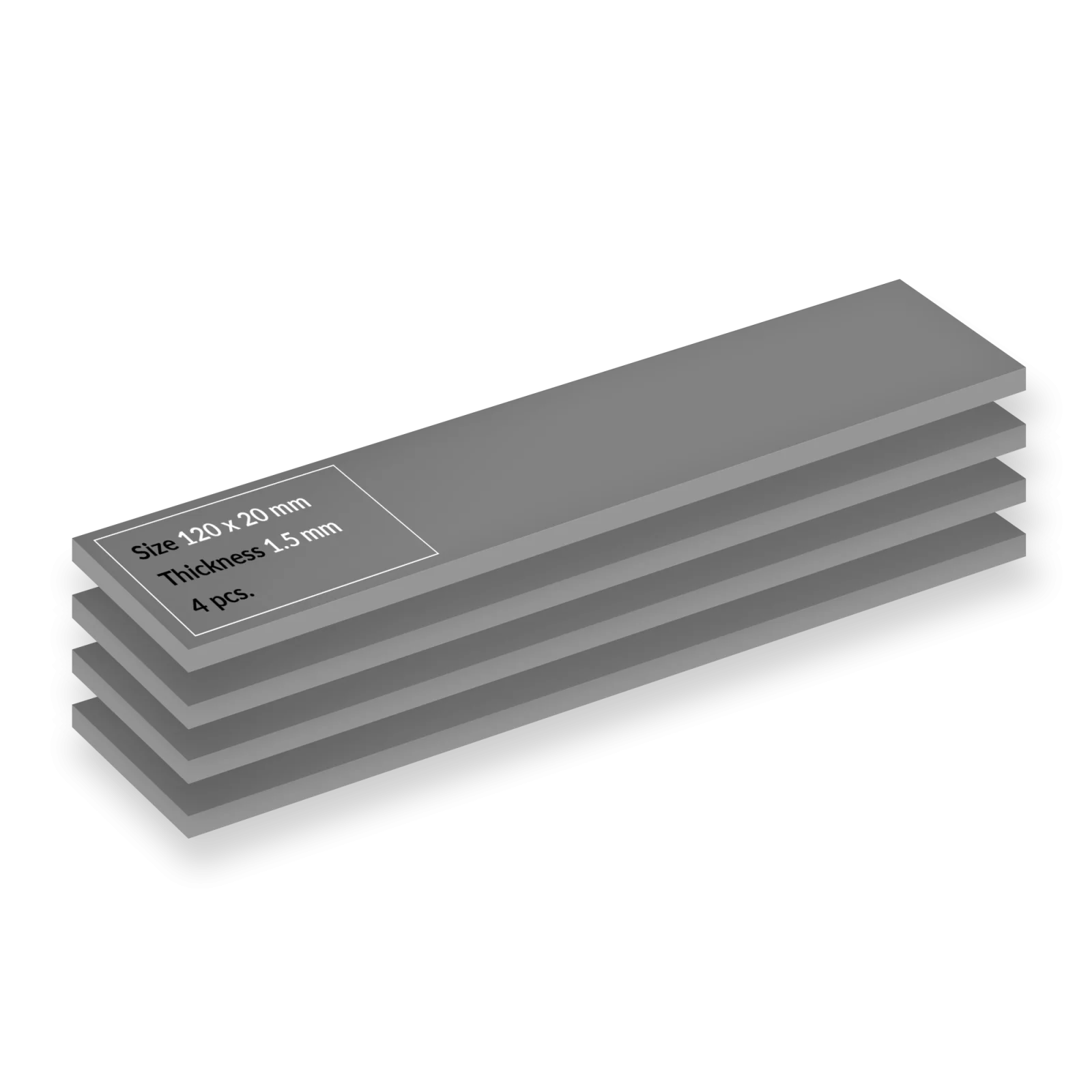 PAD THERMIQUE ARCTIC 120*20*1.5 GRIS X4 (2/2)