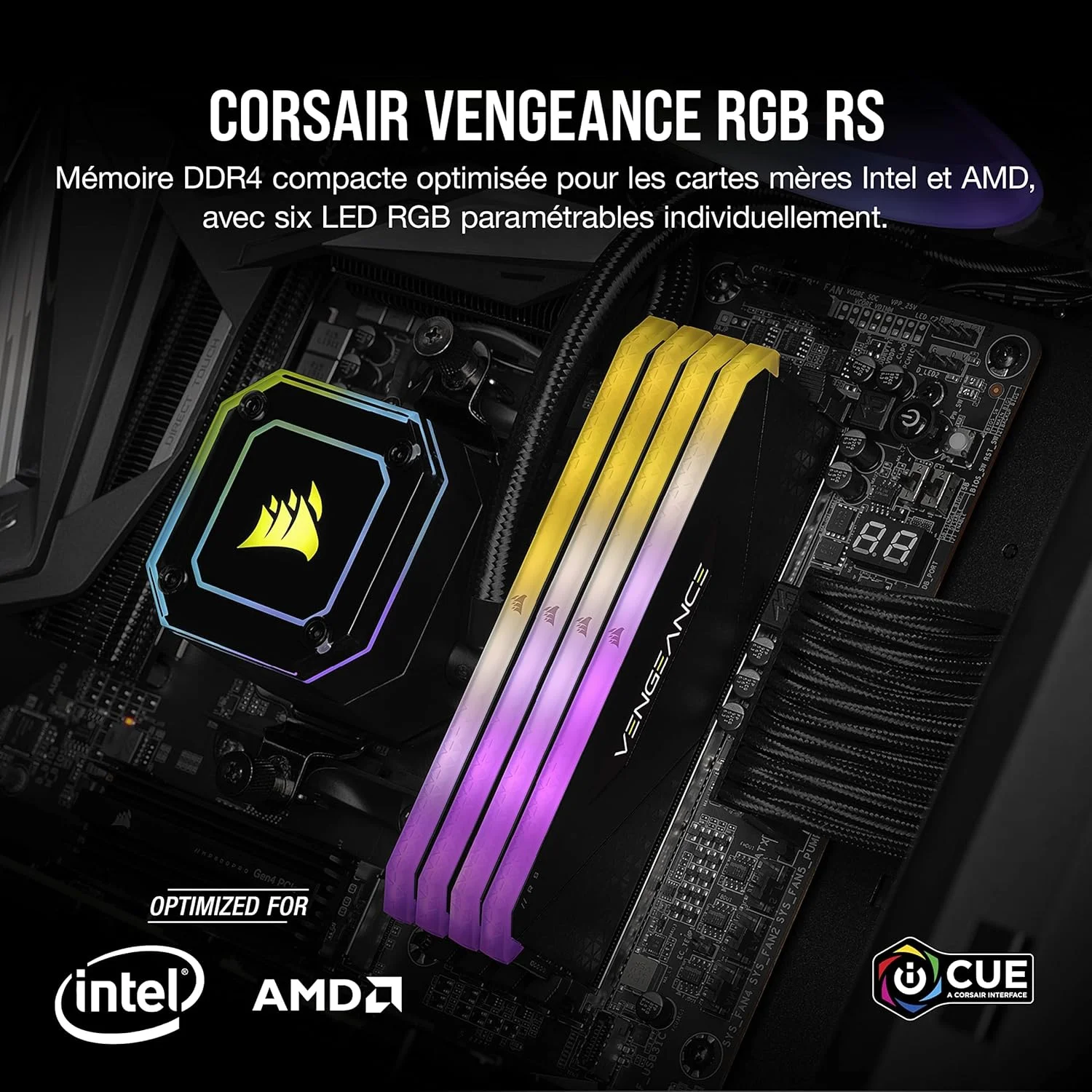 RAM 2*8Go CORSAIR VENGEANCE VENGEANCE RS 3200 NOIR (7/7)