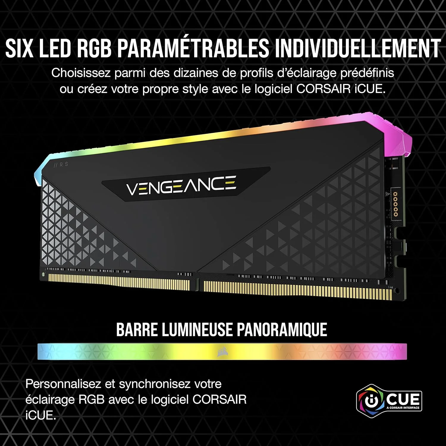 RAM 2*8Go CORSAIR VENGEANCE VENGEANCE RS 3200 NOIR (6/7)