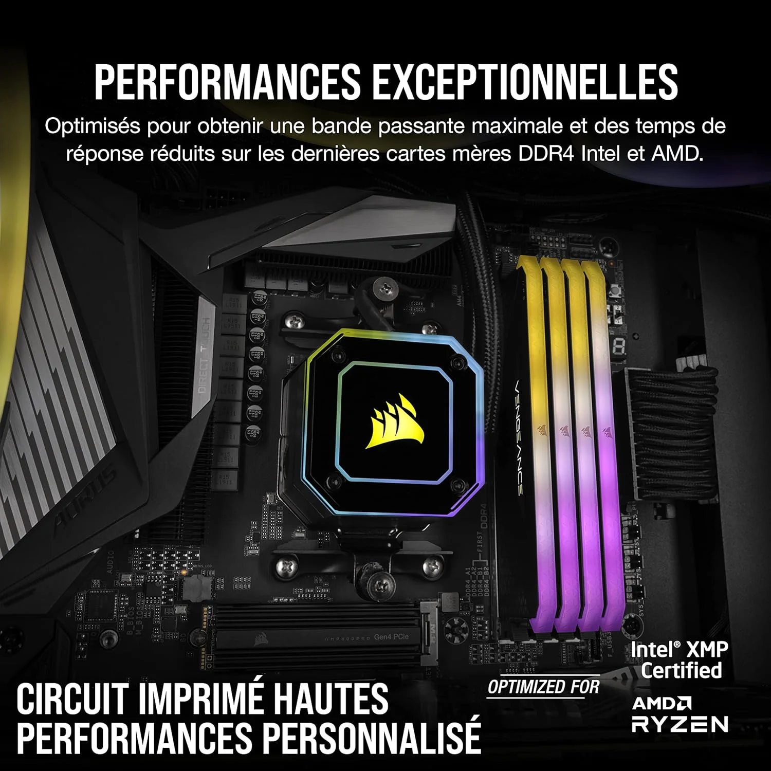 RAM 2*8Go CORSAIR VENGEANCE VENGEANCE RS 3200 NOIR (5/7)
