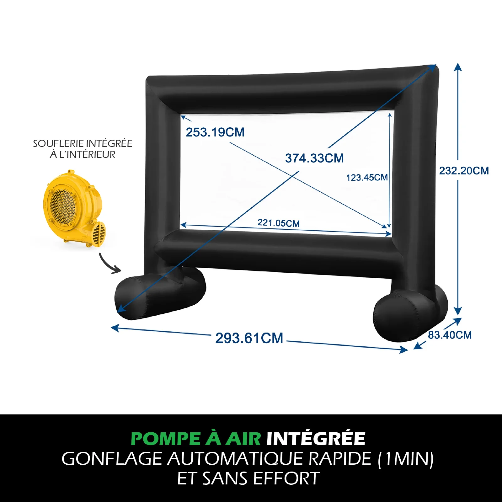 KIT HOME CINEMA EXTERIEUR VIDEOPROJ+ECRAN GONF+HP (6/8)