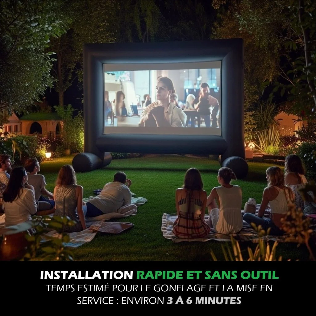 KIT HOME CINEMA EXTERIEUR VIDEOPROJ+ECRAN GONF+HP (2/8)