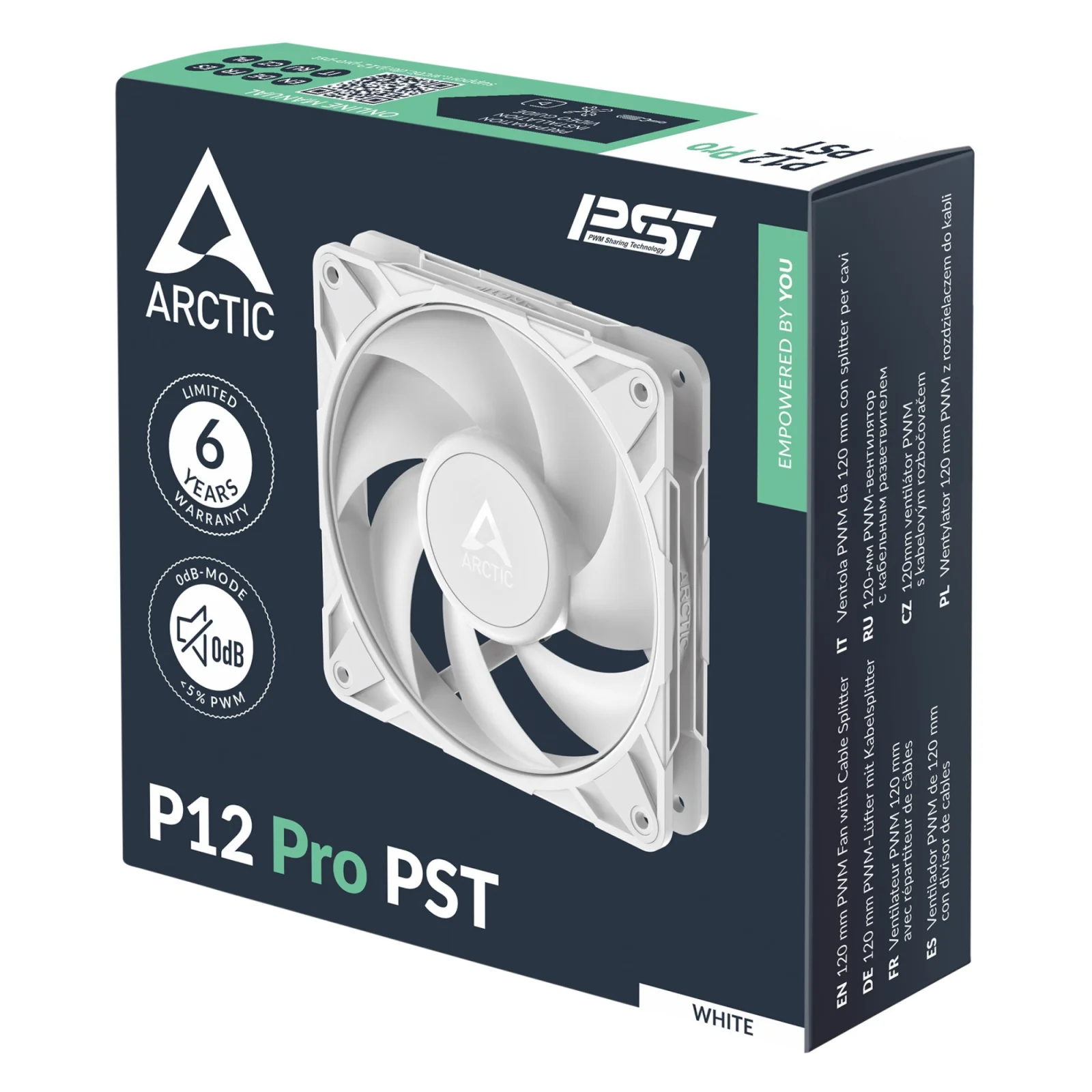 VENTILATEUR ARCTIC P12 PRO PST BLANC (4/7)