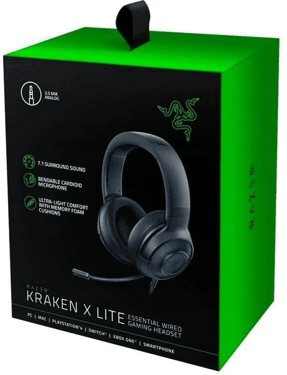 CASQUE RAZER KRAKEN X LITE 7.1 NOIR (7/7)
